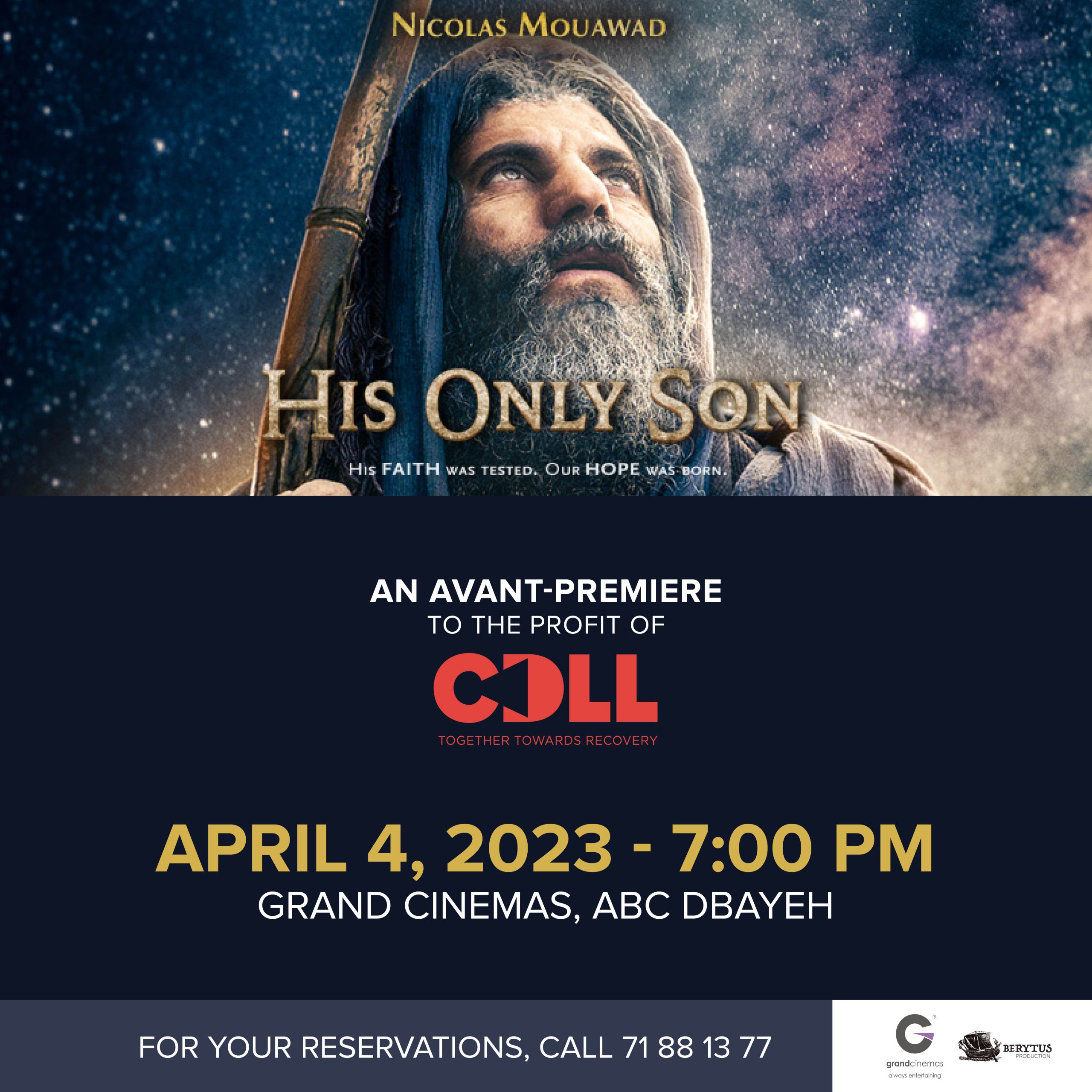 Avant-Première to the Profit of CDLL (April 4 at 7PM)